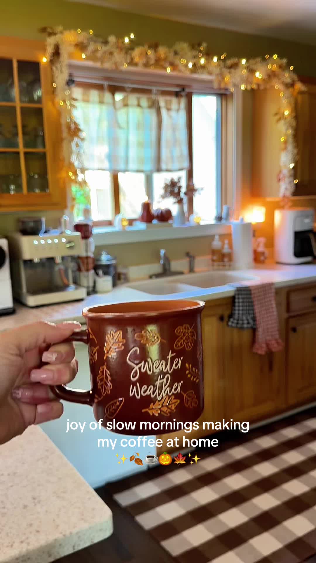 TikTok post by @rochelleraedesigns for Cowsar Appliance. Caption reads: [...] #espressoathome #coffeeathome @Cowsar....