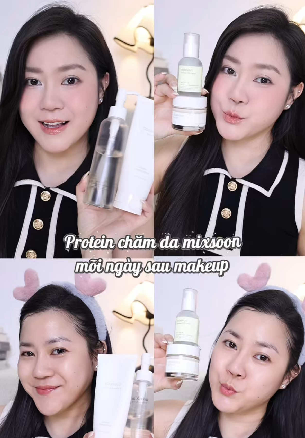 TikTok post by @jesse2446 for mixsoon. Caption reads: Protein chăm da cùng Thanh và @mixsoon....