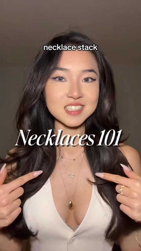 Instagram post by @juliiannalee for ana luisa. Caption reads: Necklaces 101 ✨ @analuisany 
Get up to 25% OFF in....