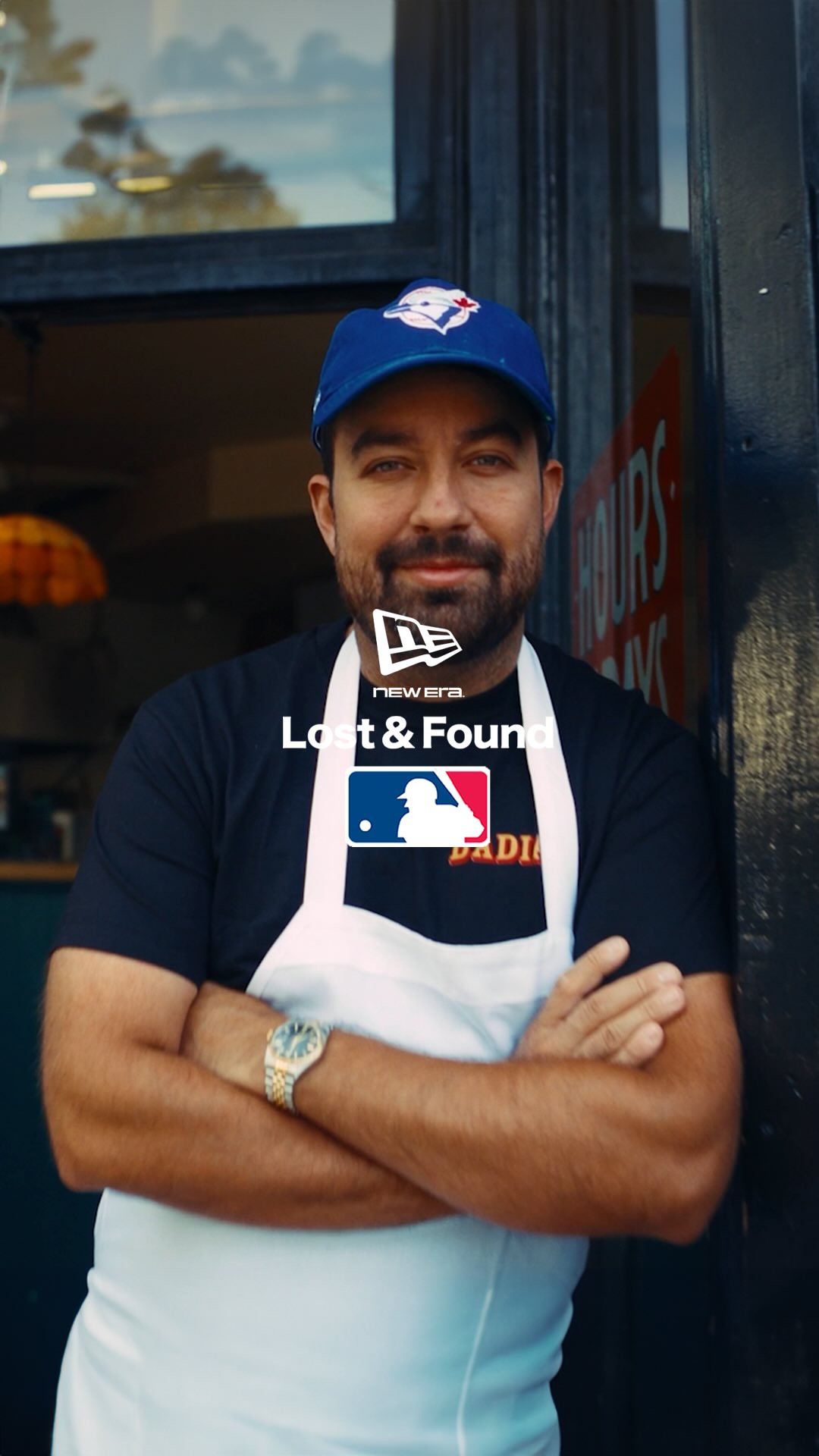 Instagram post by @tenfoldproduction for New Era Cap. Caption reads: New work with @shoplostfound in collaboration with....