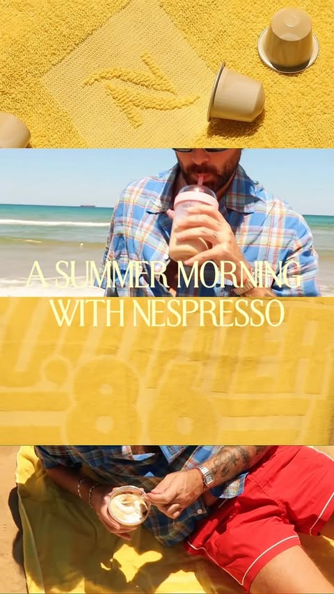 Instagram post by @tolunayugurlukaya for Nespresso. Caption reads: A nespresso summer as it finest❤️💛 @nespresso....