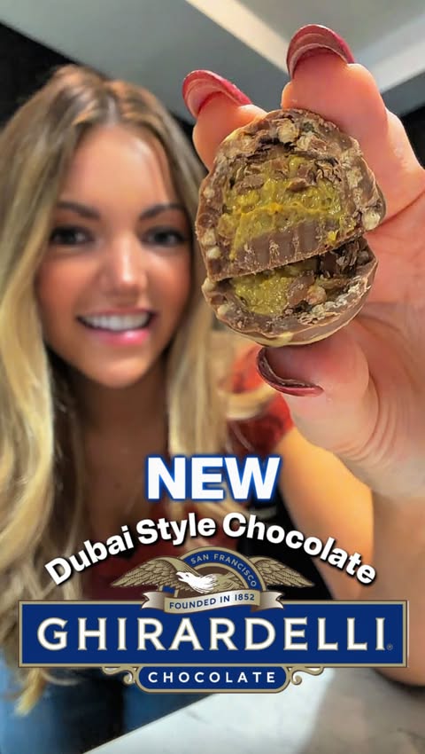 Instagram post by @reags.reviews for Ghirardelli. Caption reads: [...] right 🍫✨

This NEW and DELICIOUS....