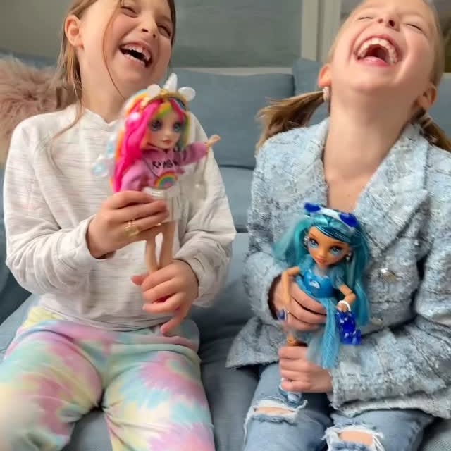 Instagram post by @lemonstripes for Rainbow High. Caption reads: If you’re trying to fill an Easter basket, boy do....