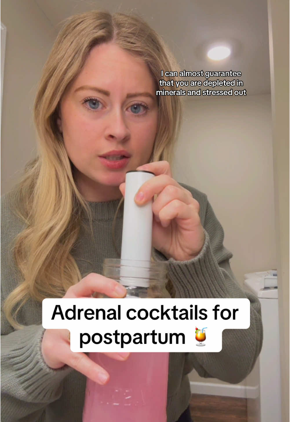 TikTok post by @organicallymaddie for Live Healthillie. Caption reads: Best adrenal cocktail out there!! @Live....