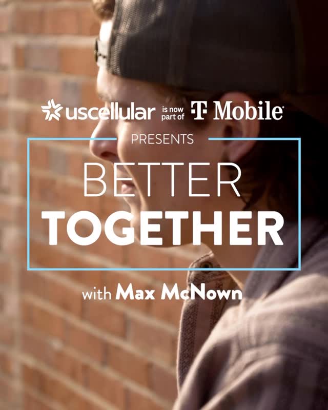 Instagram post by @maxmcnown for UScellular. Caption reads: [...] a feeling I’ll never stop chasing.....