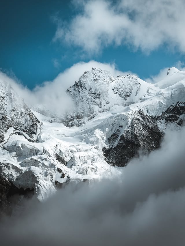 Instagram post by @protectourwintersswitzerland for Patagonia. Caption reads: [...] our community to help sound the alarm.....