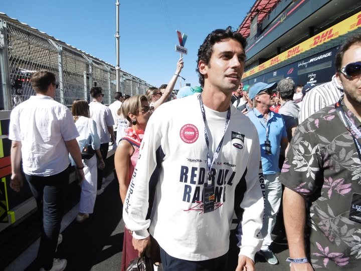Instagram post by @franciscofaria for Pepe Jeans London. Caption reads: f1 day 1 🏁🏁 @pepejeans #pepejeans publi.