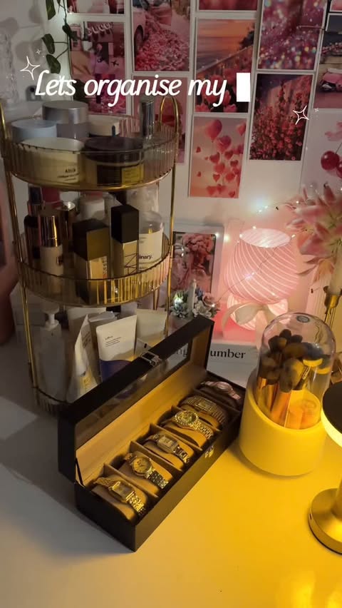 Instagram post by @flawlessfk for Daraz. Caption reads: .
.
.
.
girly night routine, pink aesthetic, cozy....