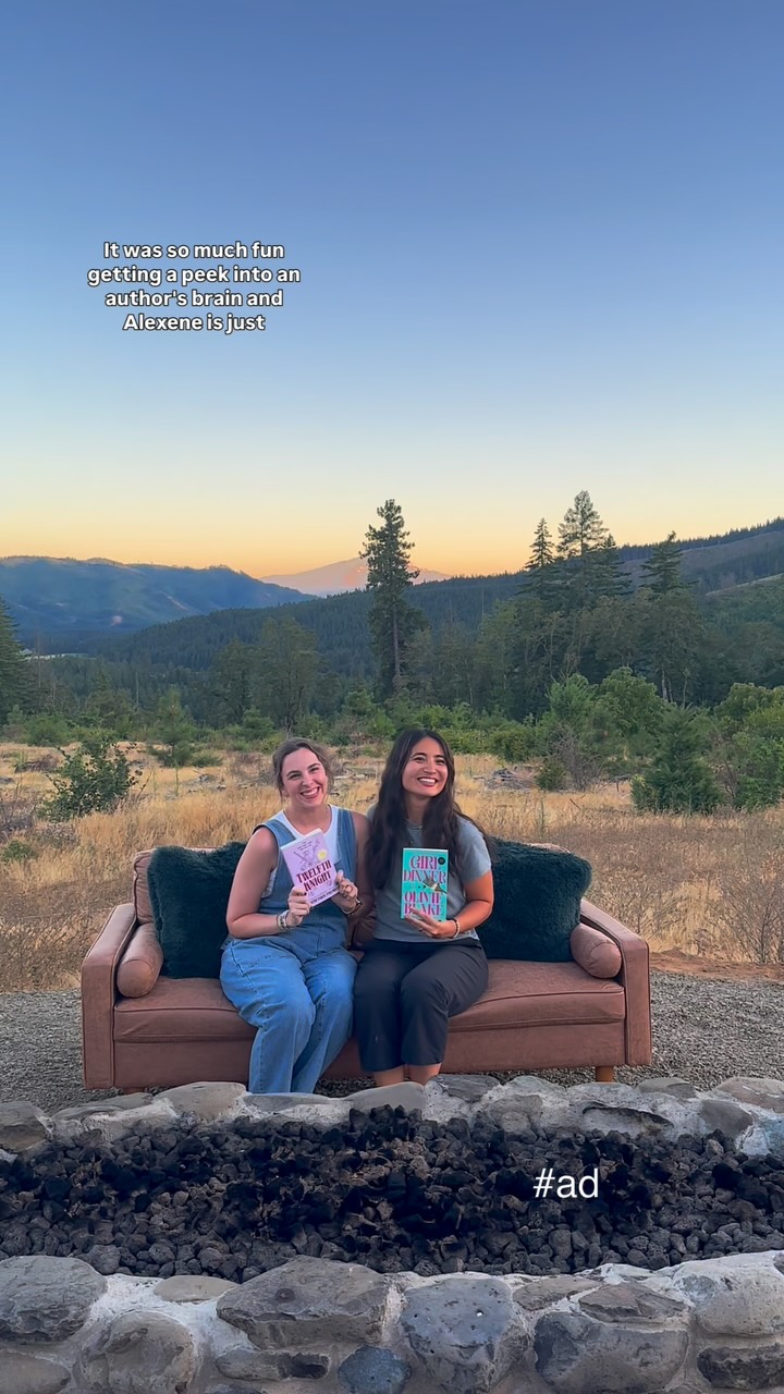 Instagram post by @moonlight_bookclub for Reese’s Book Club. Caption reads: [...] trip for a long, long time 🥹🏕️📚....