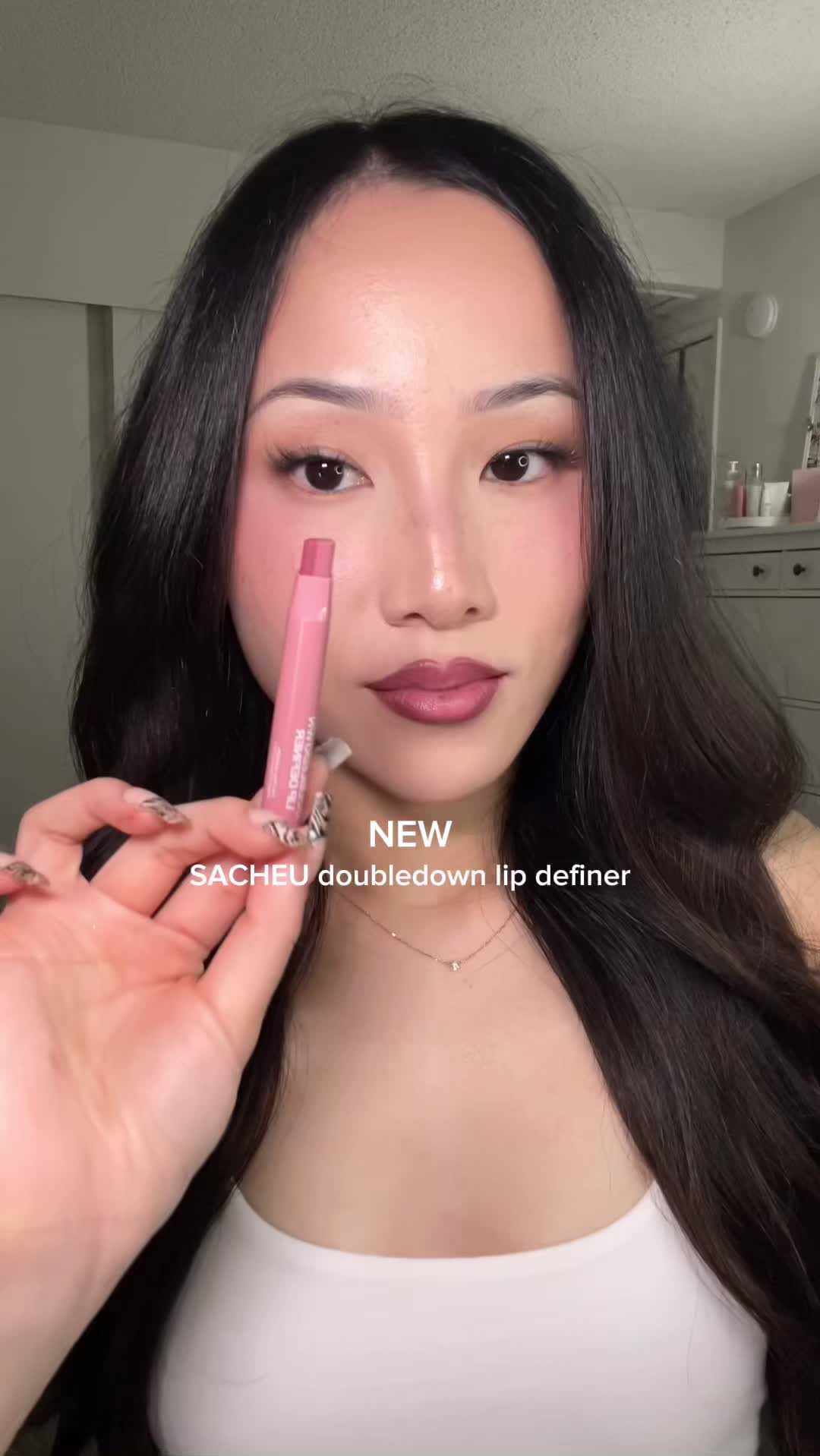 TikTok post by @quymaile for Sacheu. Caption reads: [...] gamechanger, shop them now @Ulta Beauty....
