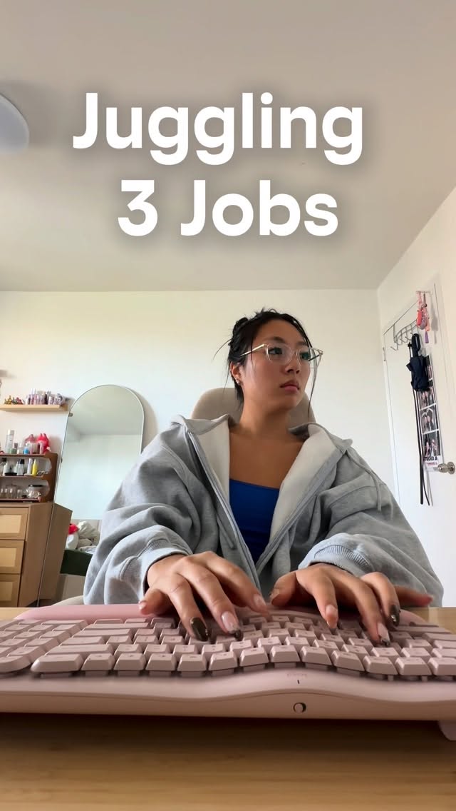 Instagram post by @angies_listt for Logitech. Caption reads: #ad adulting is getting excited over ergonomic....