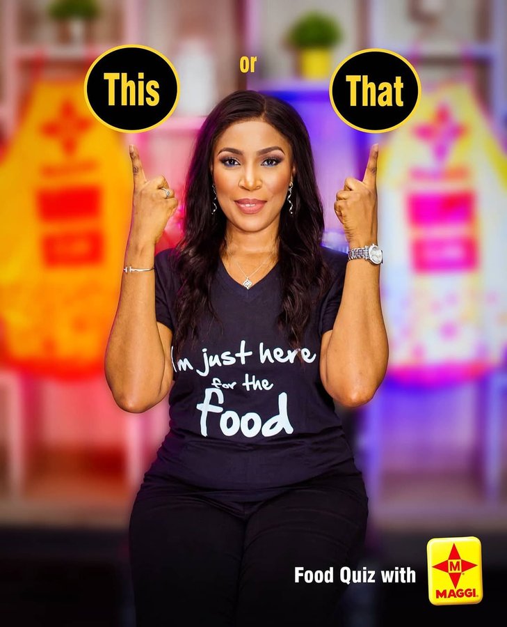 Instagram post by @officiallindaikeji for MAGGI NIGERIA. Caption reads: So Happy to announce that @lindaikejitv is....