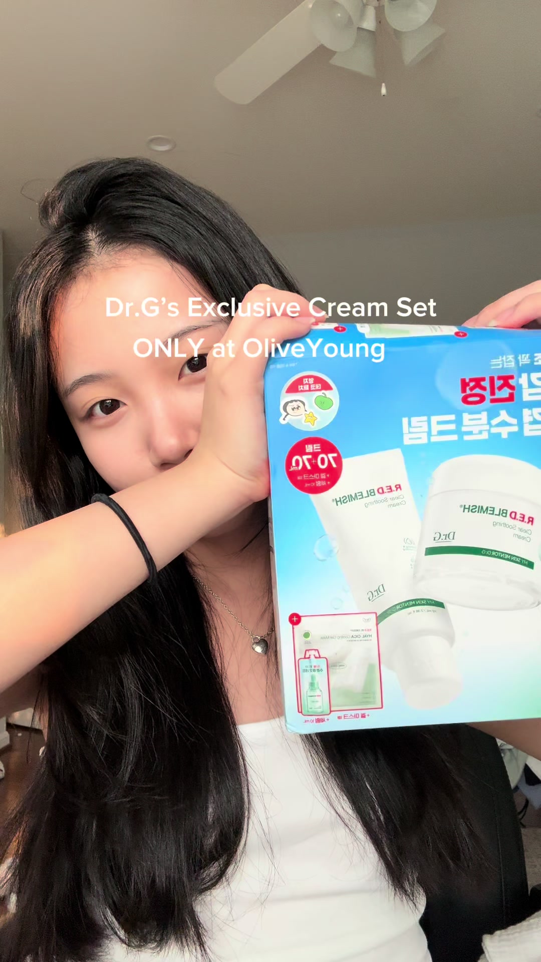 TikTok post by @haoneoo for Dr.G. Caption reads: Make sure to use my oliveyoung code HAONE00....