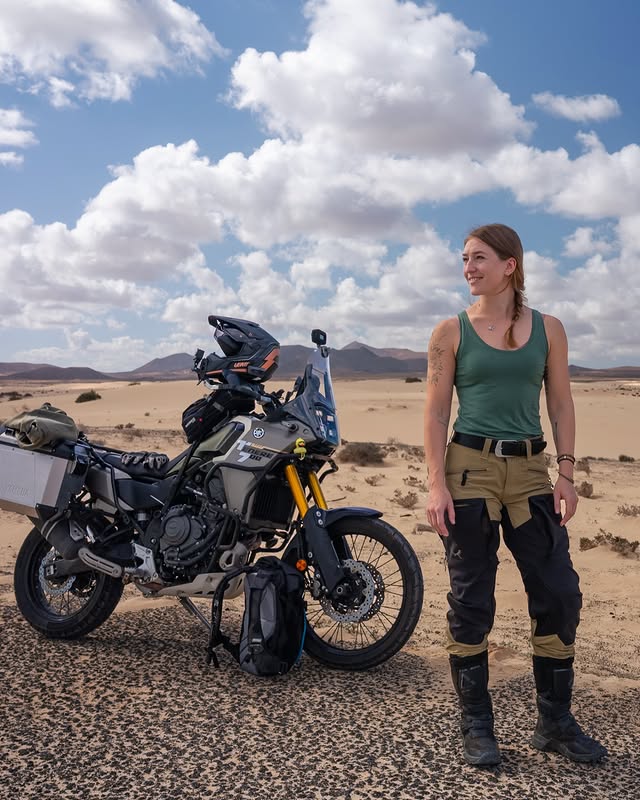 Instagram post by @runagrydeland for Cardo Systems. Caption reads: Sending love to everyone today; whether your....