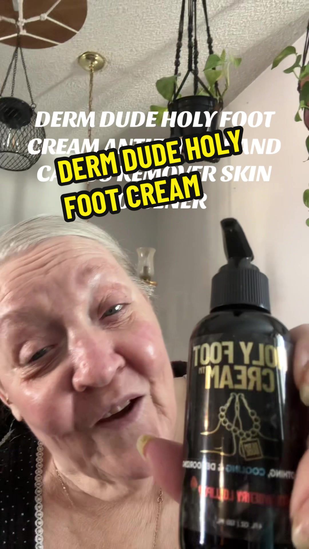 TikTok post by @sheriecewebbcampb for Derm Dude. Caption reads: #dermdude #holyfootcream #antifungal [...].