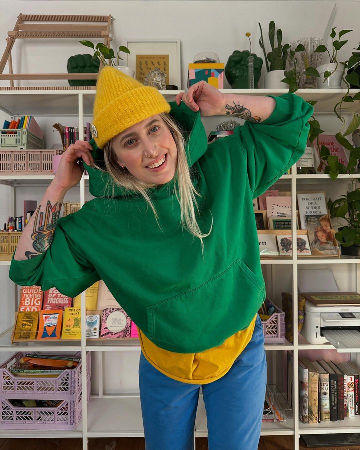 Instagram post by @rachaelrenae for Colorful Standard. Caption reads: Battling my seasonal depression with color + cozy....