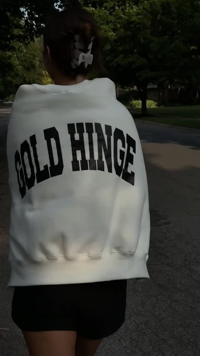 Instagram post by @gabskeip for GOLD HINGE. Caption reads: Morning walks in @goldhinge ⭐️

#goldhinge....