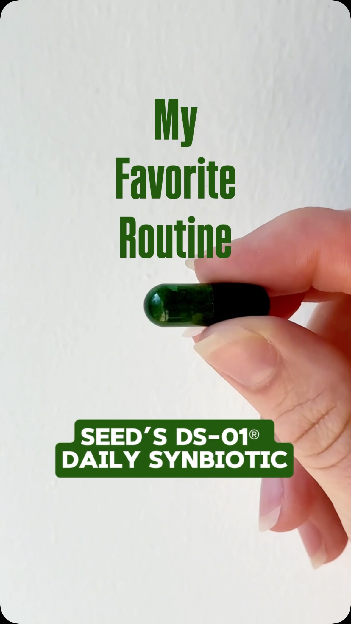 Instagram post by @ashleyspivey for Seed. Caption reads: My @seed DS-01 is the one part of my routine I....