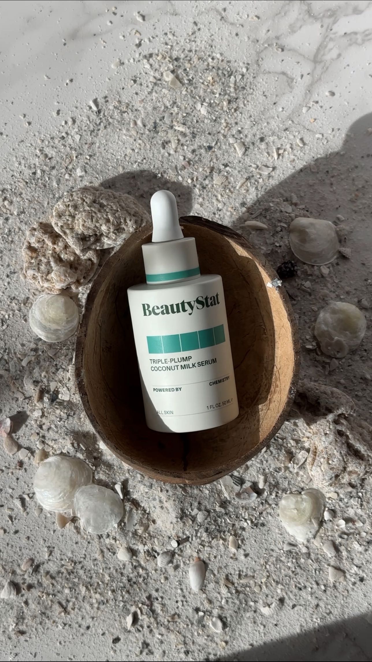 Instagram post by @taylorbuckk for BeautyStat. Caption reads: Hydration in a bottle! ✨ BeautyStat’s Triple Plump....