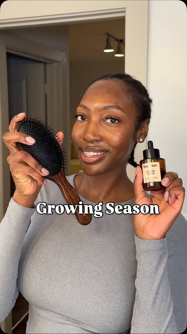 Instagram post by @allegiancetobeauty for Bur Bur. Caption reads: The @burburcare Growing Season Oil has been a....