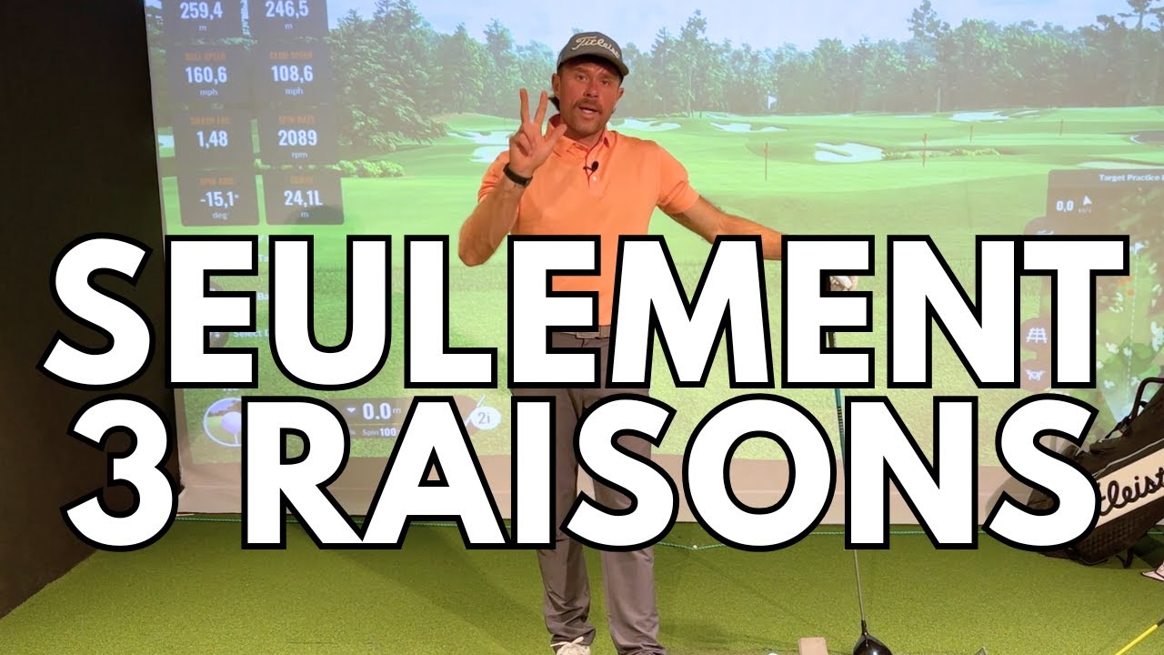 YouTube post by @PaulLambersensGolf for HackMotion. Caption reads: Driver: The ONLY 3 reasons why you slice.