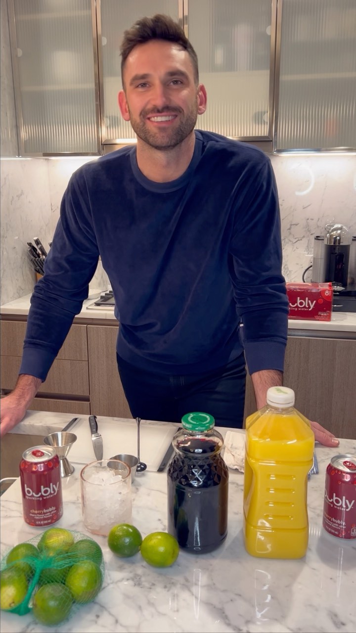 Instagram post by @carlradke for bubly. Caption reads: Cherry bubly + Mocktail + Carlito = The Cherrlito.....