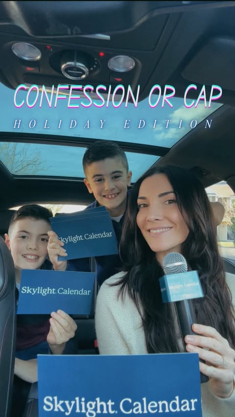 Instagram post by @therealjohannariehm for Skylight Frame. Caption reads: It’s officially the holidays in this house....