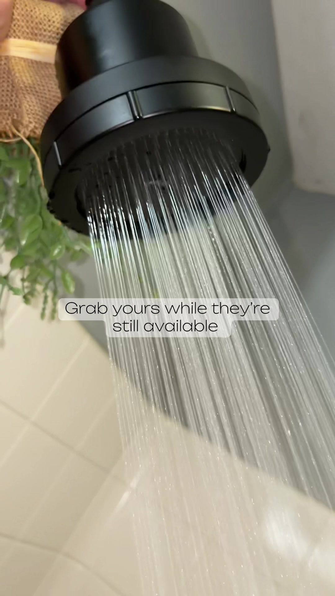 TikTok post by @wishinonthestars for Eskiin. Caption reads: The Eskiin filtered showerhead has been a game....