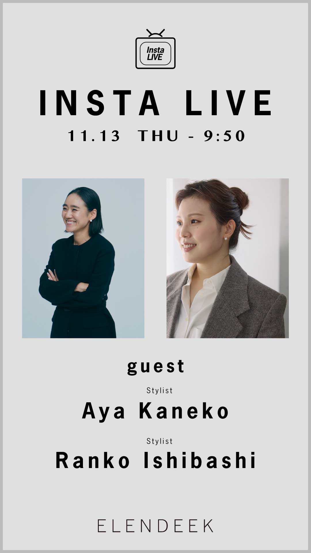 Instagram post by @rankois for ELENDEEK. Caption reads: [...] ALL10％OFF....