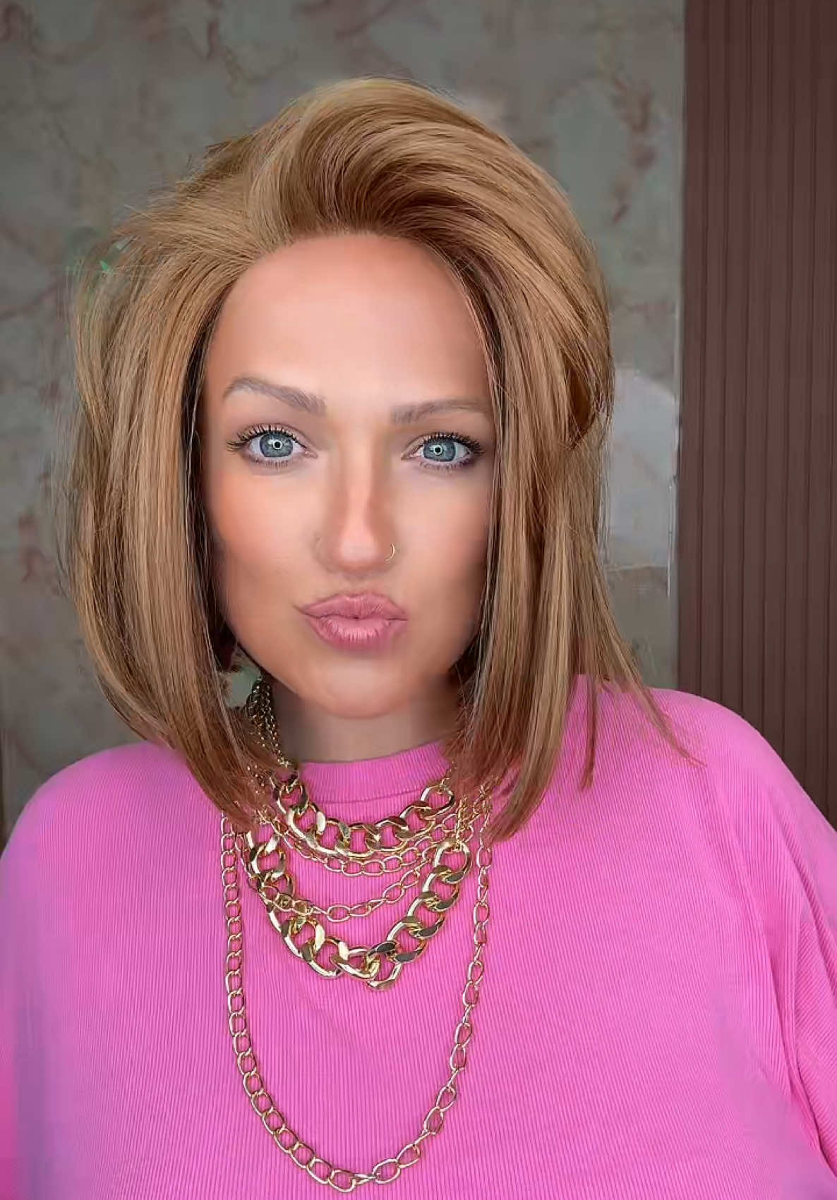 TikTok post by @mrsschaefle for Chelsey Smith Cosmetics. Caption reads: A ginger Bob from @Chelsey Smith Crowns… say less.....