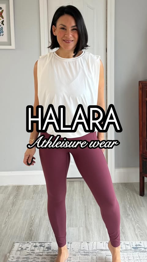 Instagram post by @oh.my.style_ for Halara. Caption reads: AD x @halara For links: See FEBWK3 highlights My....