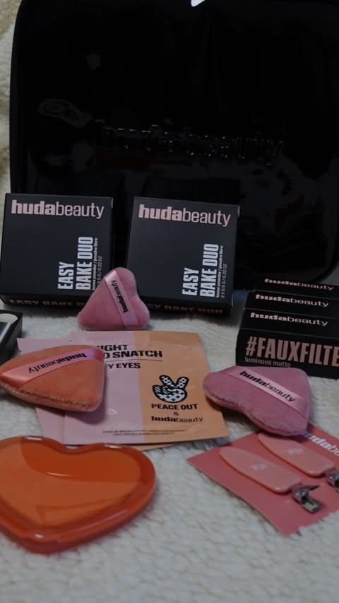 Instagram post by @badgirllbabb for Huda Beauty. Caption reads: Every makeup lover needs moments like this....