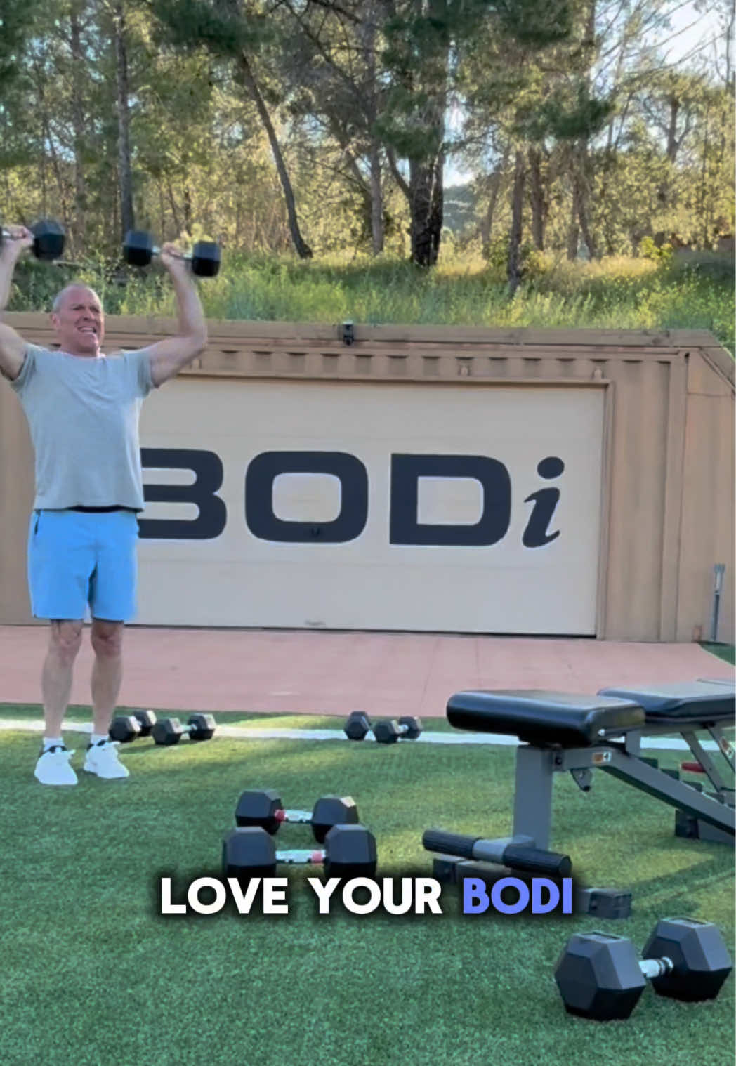 TikTok post by @carldaikeler for BODi. Caption reads: [...] you, you keep pushing me. You Love Your....