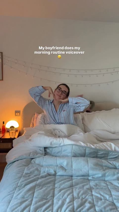 Instagram post by @bella.hill for NIVEA MEN. Caption reads: Bf does my morning routine voiceover 🤣🩵....