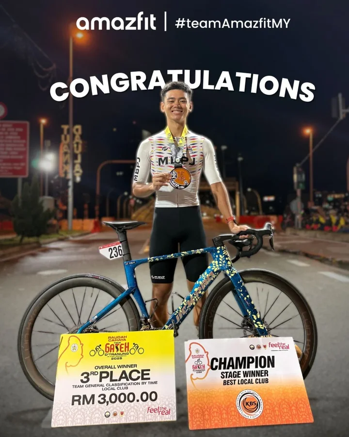 Instagram post by @jianle._ for Amazfit. Caption reads: Huge congratulations to our amazing #teamAmazfitMY....