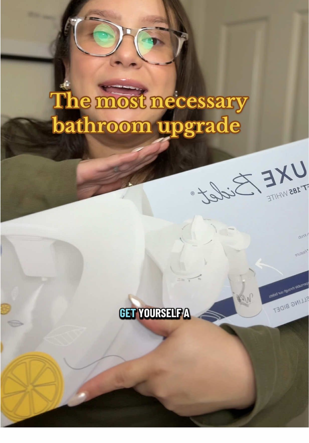 TikTok post by @karen21_21 for LUXE Bidet. Caption reads: @LUXE Bidet are a truly a GAME CHANGER!🗣️🗣️ Do....