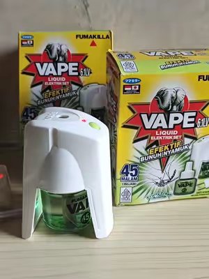 TikTok post by @ejakbolang for Fumakilla. Caption reads: selalu stok ini dirumah @vape.antinyamuk.idn....