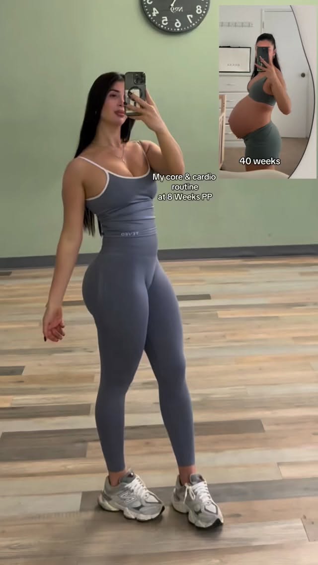 Instagram post by @tinashuli for Teveo. Caption reads: This is me at 8 weeks postpartum and I’ve been....