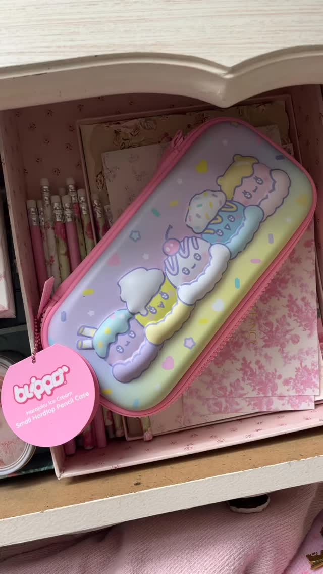 Instagram post by @jaaaynine9 for Blippo. Caption reads: The sweetest pencil case @blippo #coquette....