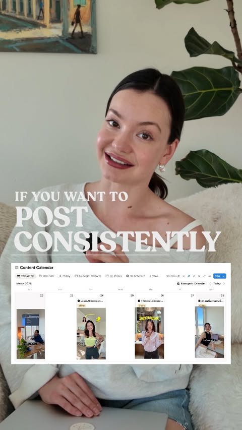 Instagram post by @khris.sheer for Notion. Caption reads: [...] I built an AI content strategist in....