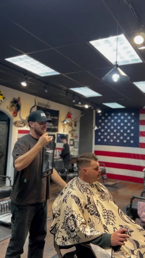 Instagram post by @renegade_barber_co for Barbershopconnect. Caption reads: thought my phone got stolen 📱 short term memory....