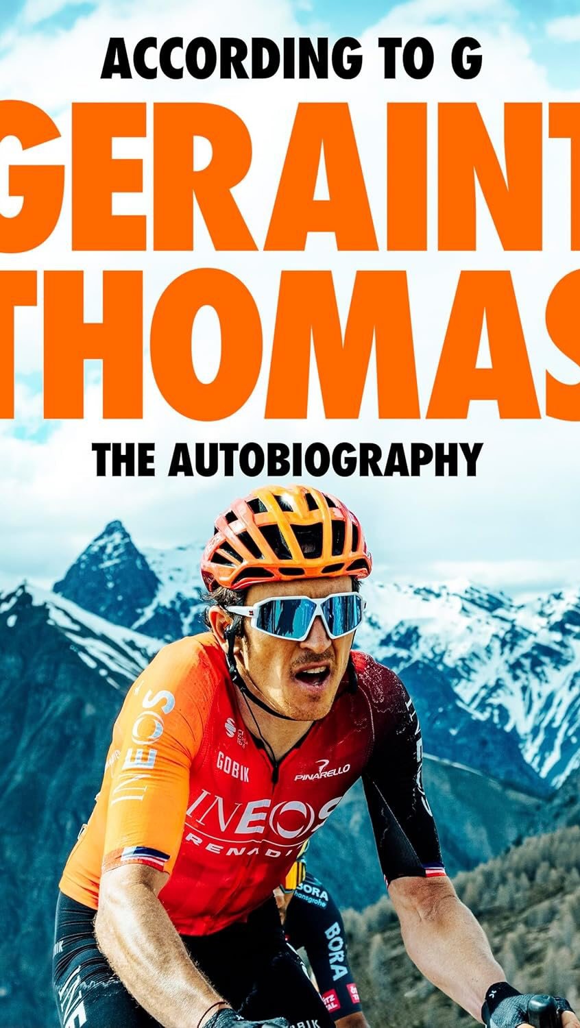 Instagram post by @geraintthomas86 for SunGod. Caption reads: [...] signed @ineosgrenadiers jersey,....