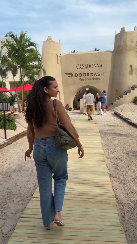 Instagram post by @emzzfrisch for DoorDash. Caption reads: Brought my +1 with me and now he can’t say I never....