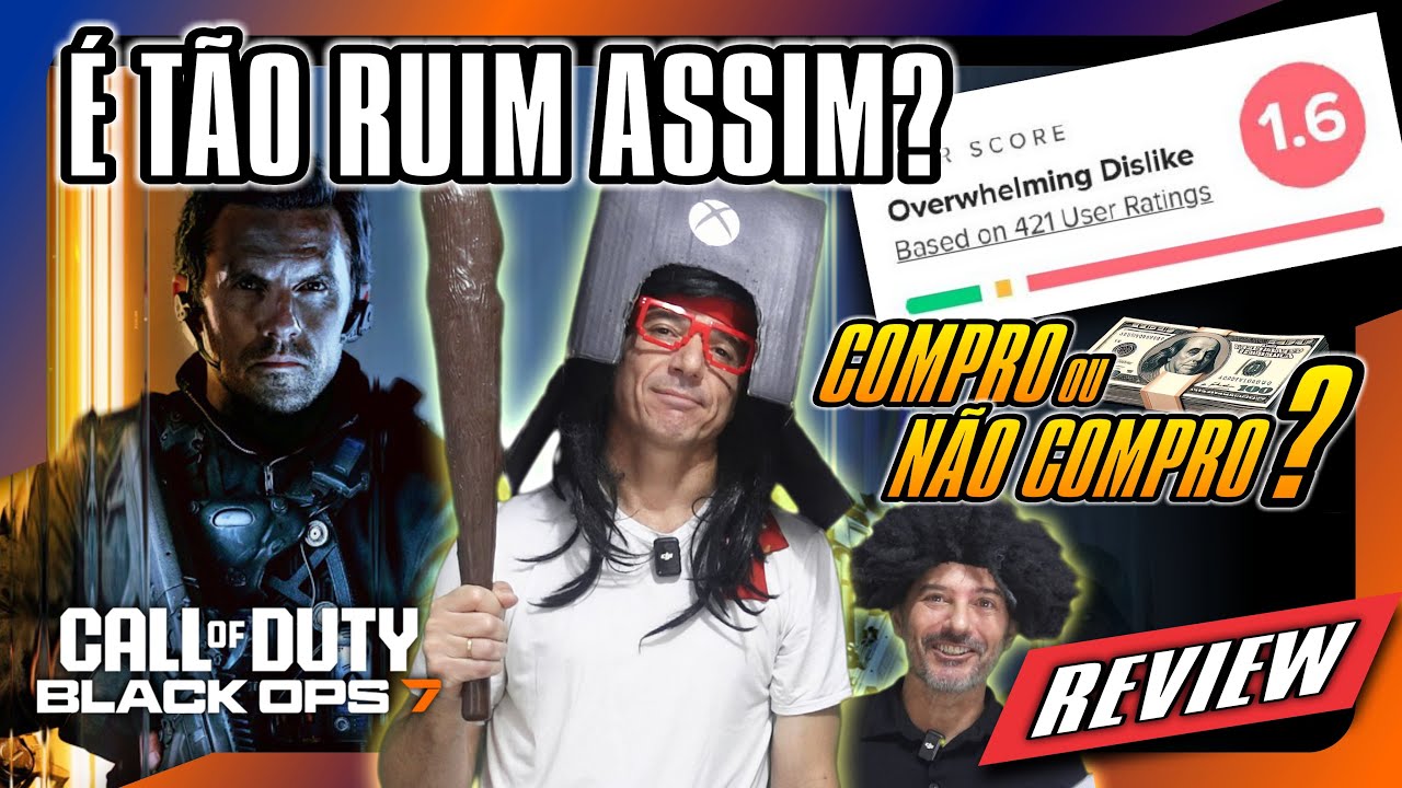 YouTube post by @irmaospiologo for PicPay. Caption reads: Call of Duty Black Ops 7 - Is it REALLY that bad?....
