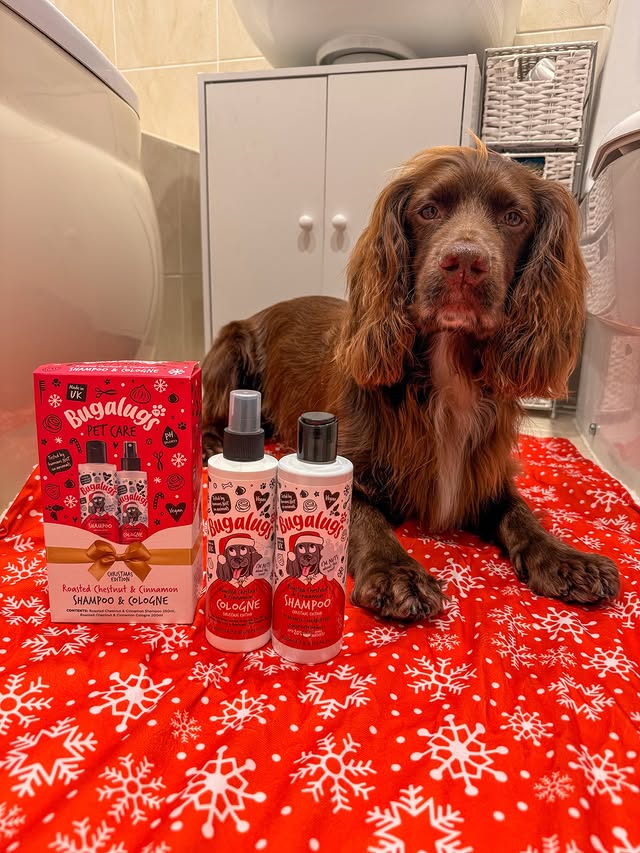 Instagram post by @herbie.werbie for Bugalugs Pet Care. Caption reads: [...] scent sorted yet? I’ve got the....