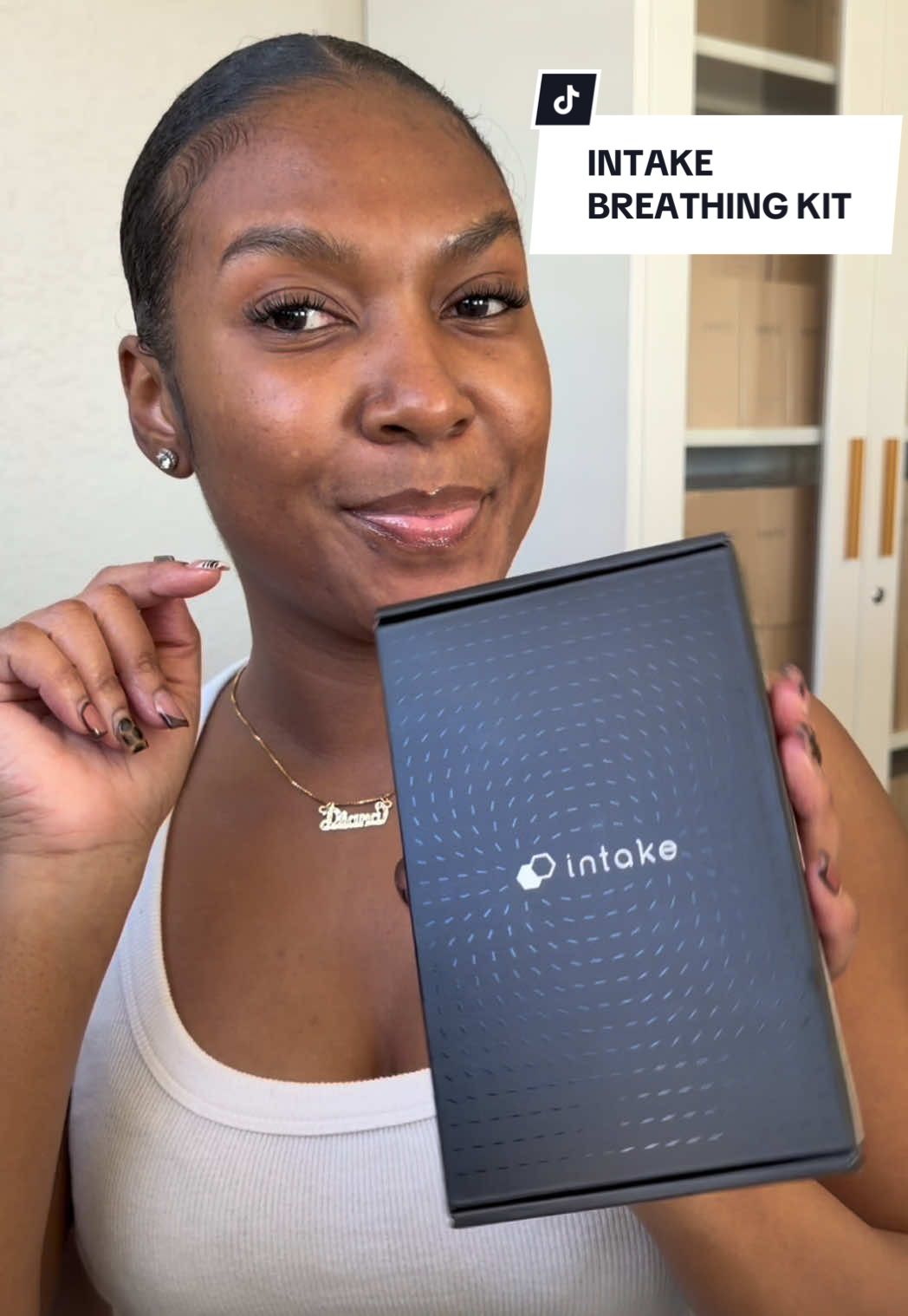 TikTok post by @therealdianaaa for Intake Breathing. Caption reads: [...] septum? Loud snoring?…Then this @Intake....