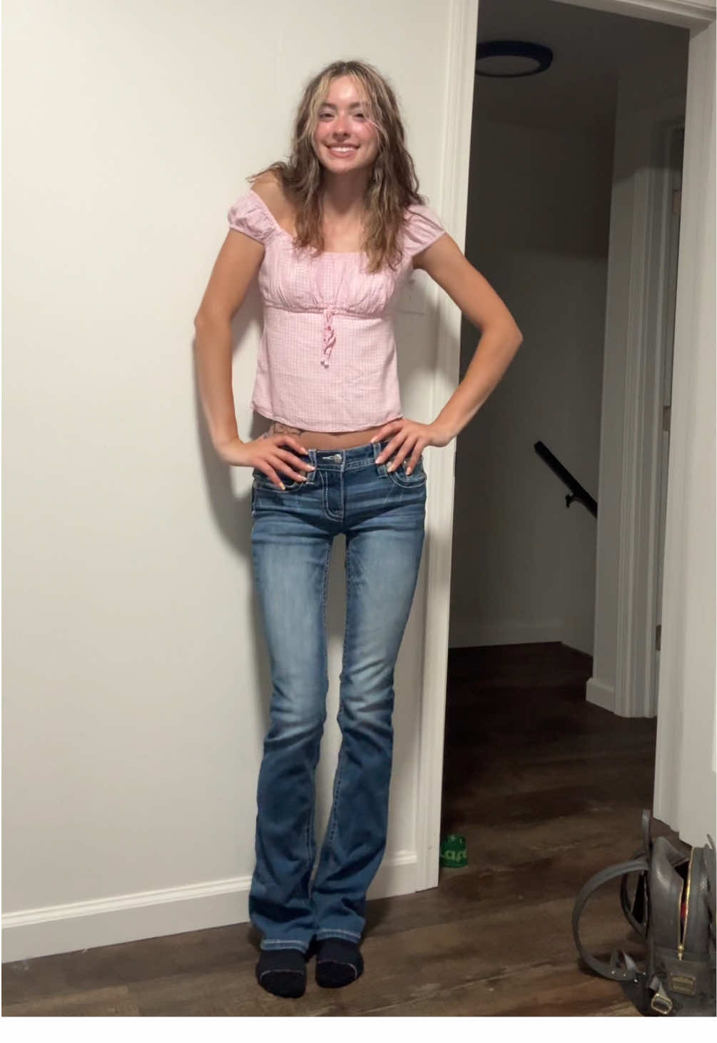 TikTok post by @jadepacileo for Miss Me. Caption reads: [...] flowers on these jeans are everything....