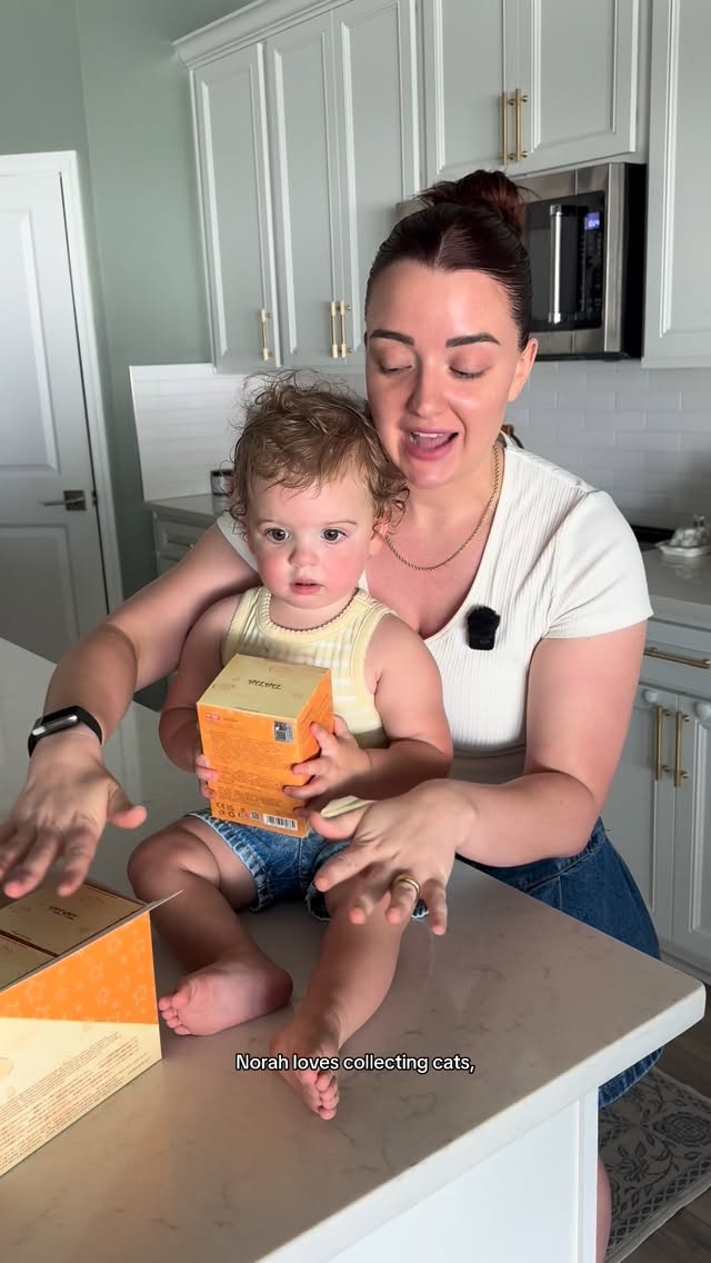 Instagram post by @skylar__toth for POP MART. Caption reads: [...] all toddler activity suggestions 🤭💓....