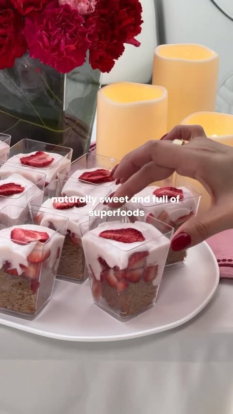 Instagram post by @tativegancooking for Ka'Chava. Caption reads: [...] nourishing so I made these Strawberry....