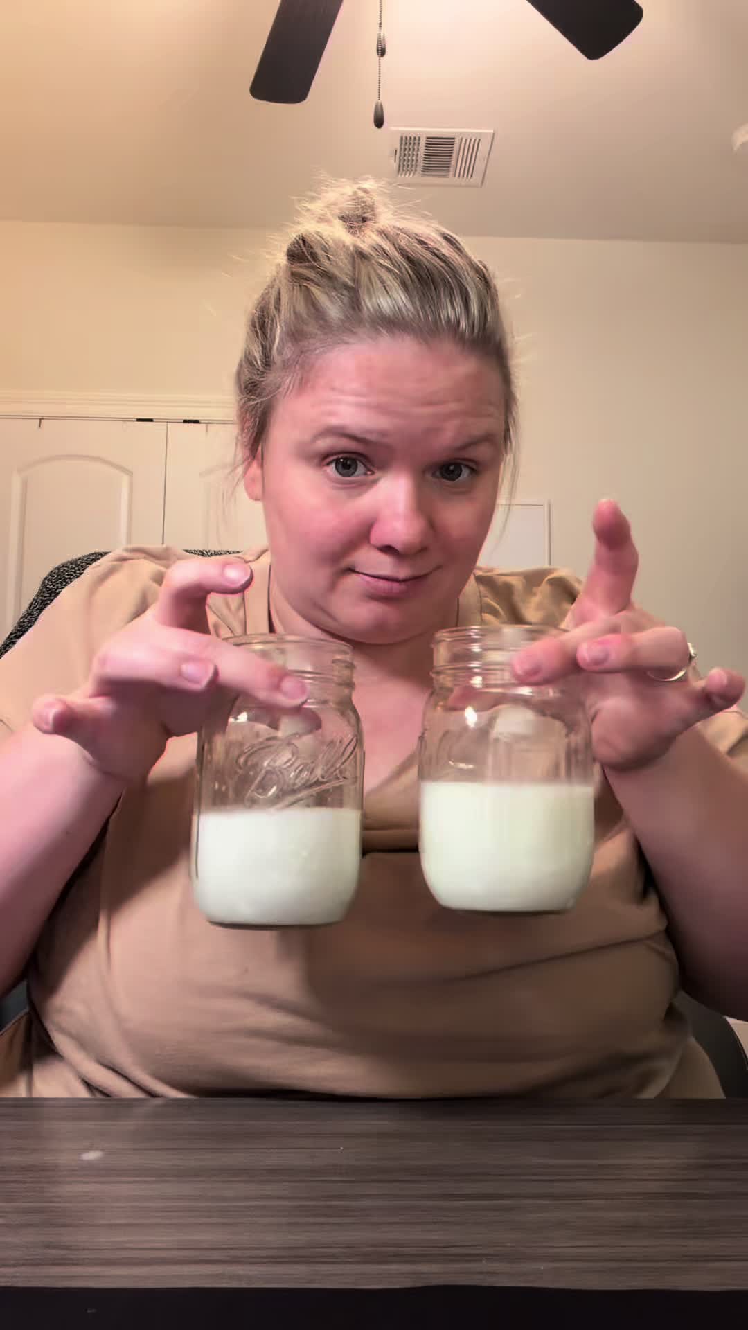 TikTok post by @mel_yeng for Legendairy Milk. Caption reads: [...] and pour while working with the @Legendairy....